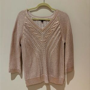 Banana Republic Women's V-Neck Sweater in Rose Gold